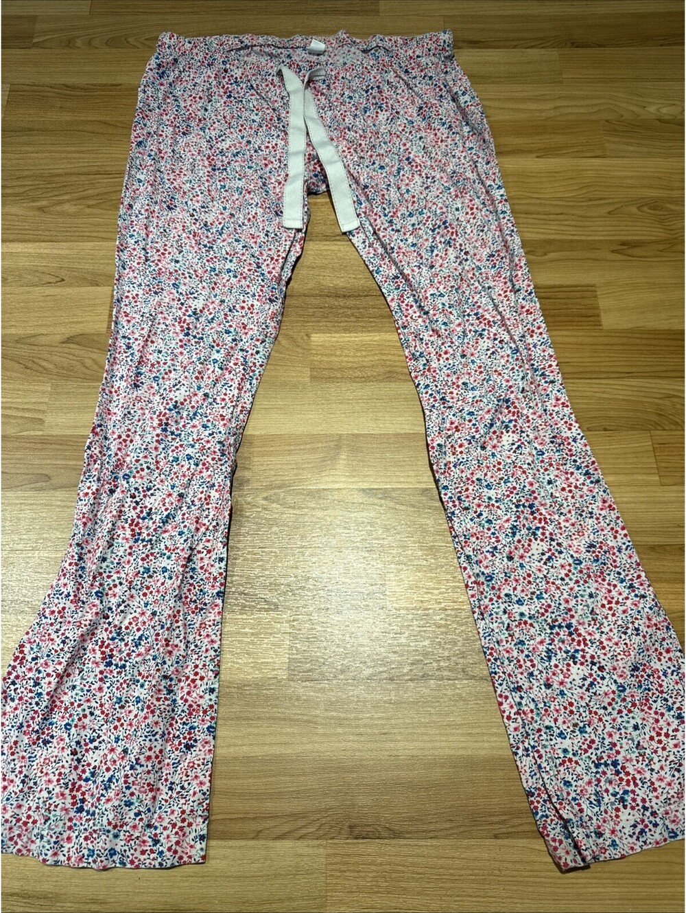 Old Navy Womens Cotton Woven White Ditsy Floral Pajama Pant SIZE M